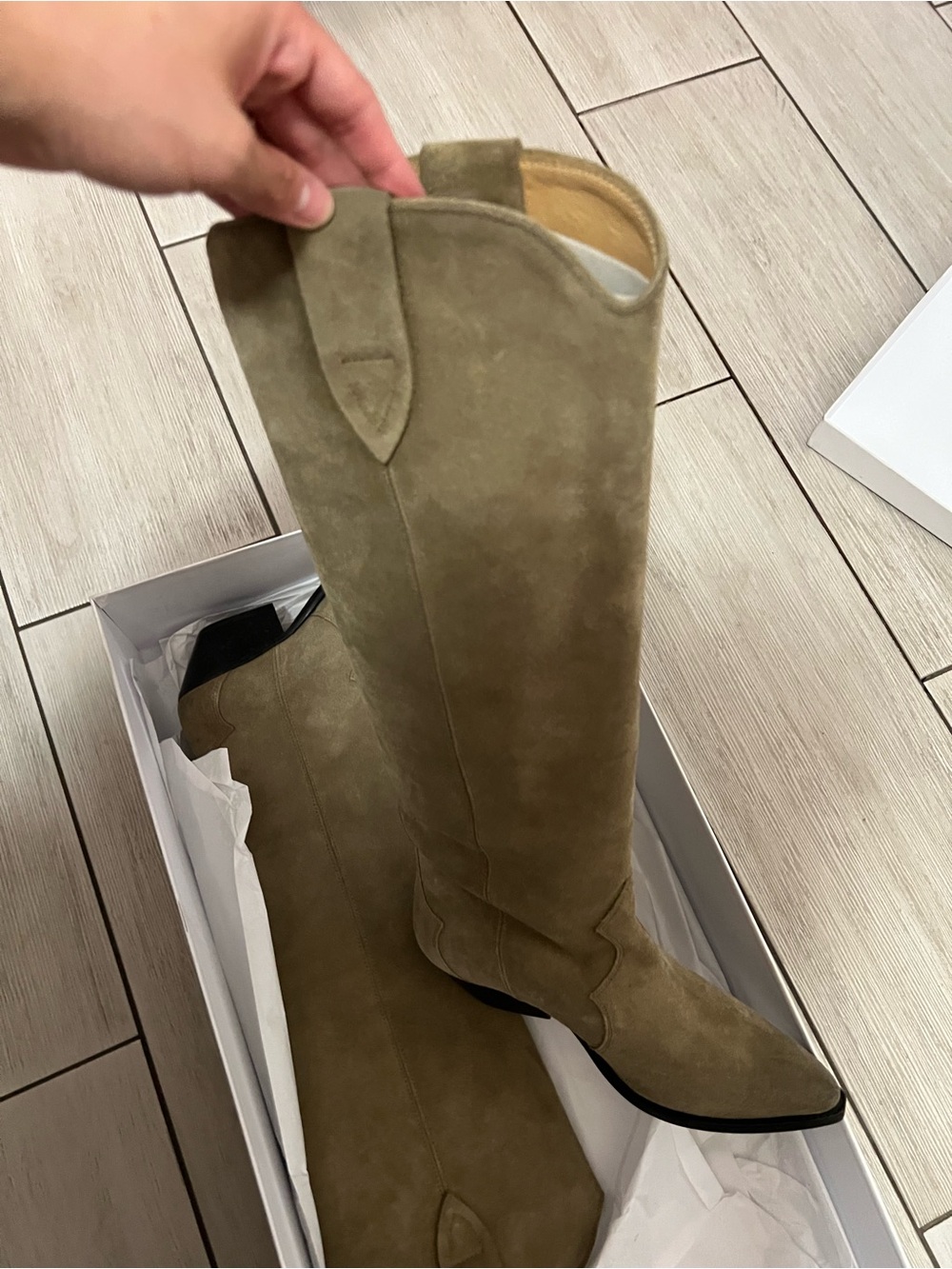 Isabel Marant Denvee Suede knee high Tall Boots - Picture 2 of 8